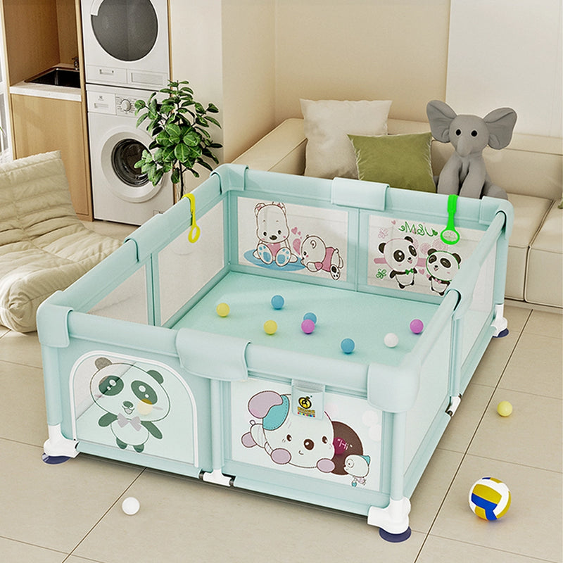 حديقة ألعاب (150×180 سم) مع حاجز أمان - أخضر