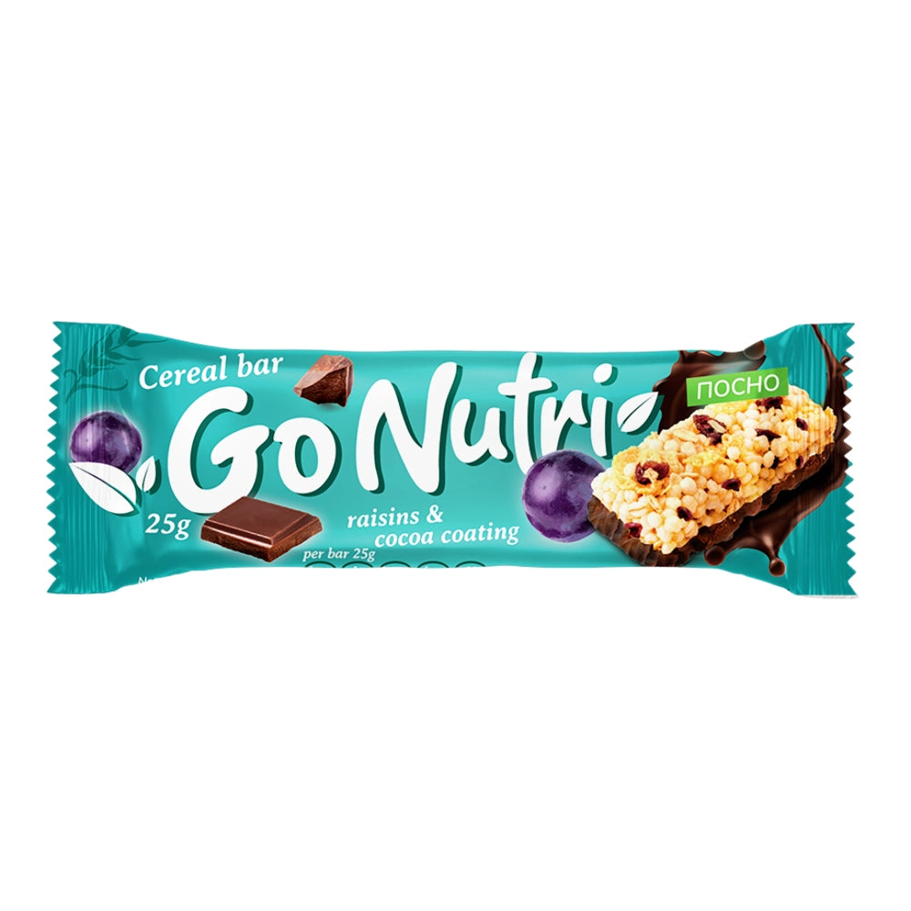 Vitalia Health Food Go Nutri Cereal Bar With Raisins & Cocoa Coating - 25g