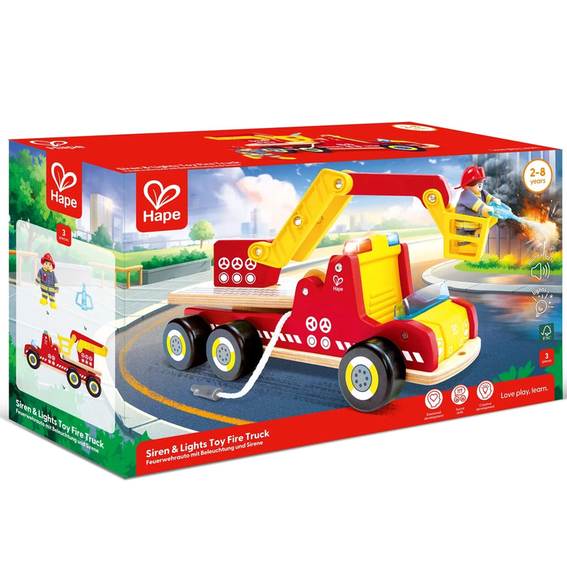 Hape Camion de Pompiers avec Sirène et Lumières 2-8A