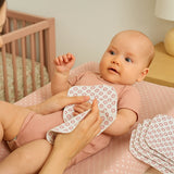 Lot de 6 Lingettes en Tissu Babymat - Pois à Rouge