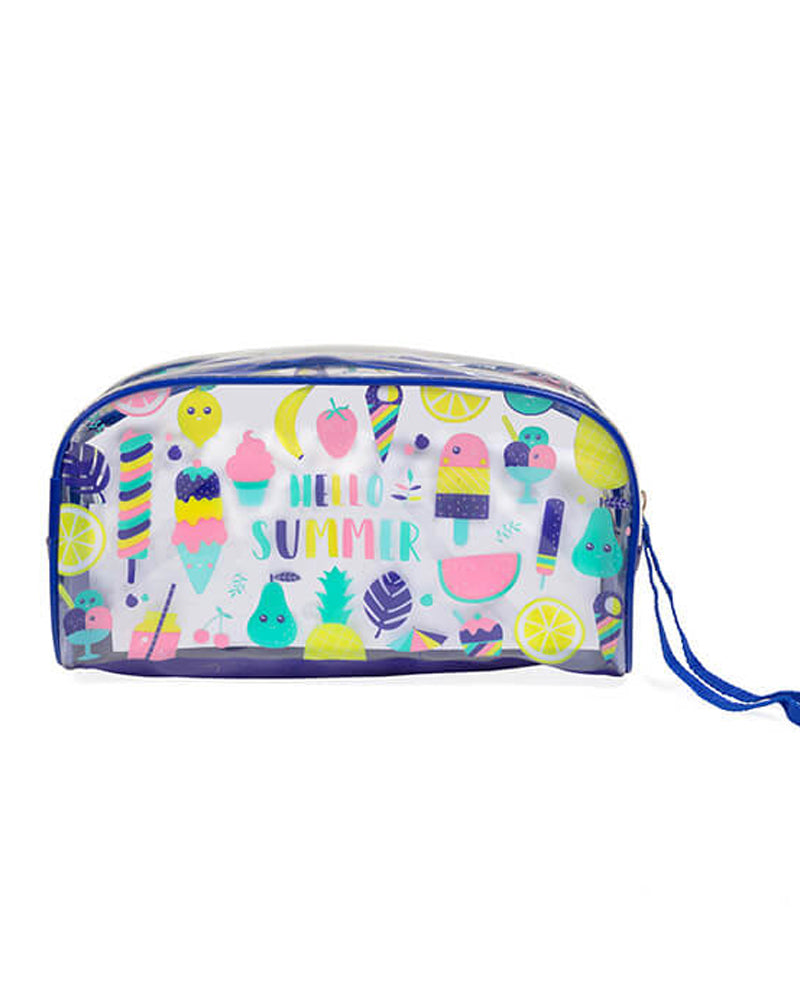 Eurekakids Trousse de Plage- Bleu & Rose