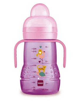 Biberon et tasse MAM Trainer 220ml - Rose