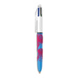 Stylo Bic 4 Couleurs Velvet - Bleu & Rose