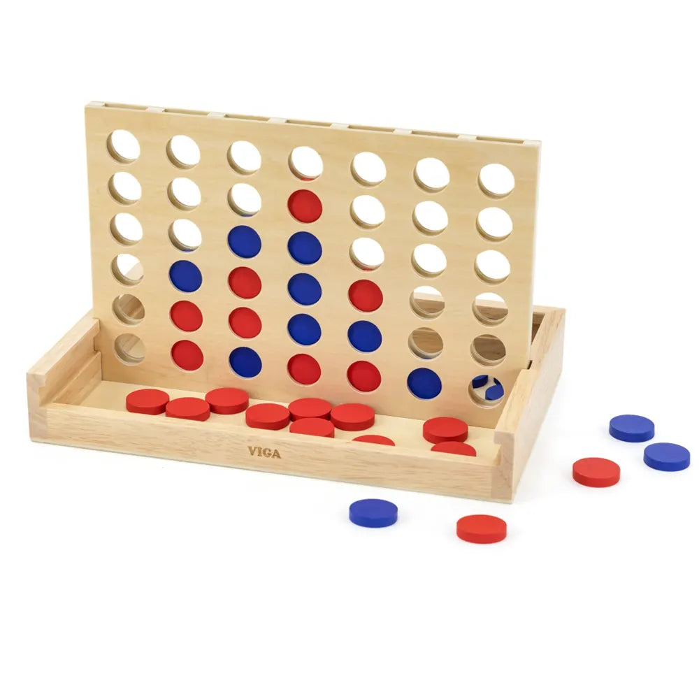 Viga Toys Juego Clásico 4 en Raya de Madera - 3A+