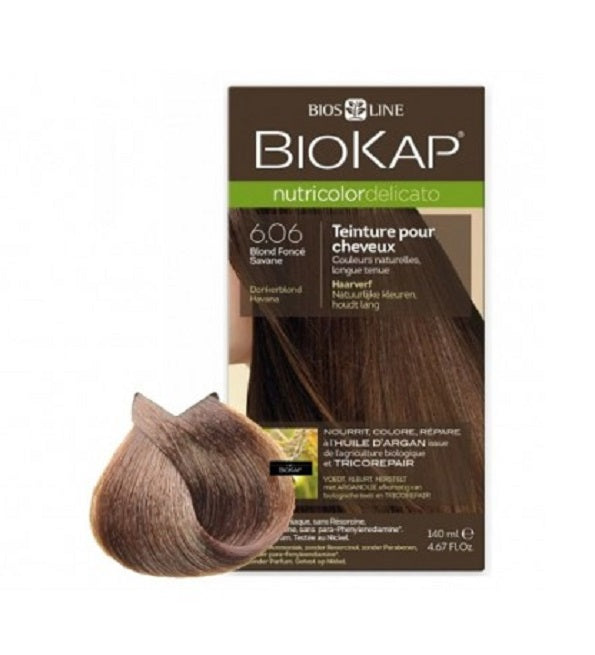 Biokap Nutricolor Delicato Rapid Hair Dye 6.06 Dark Havana Blonde