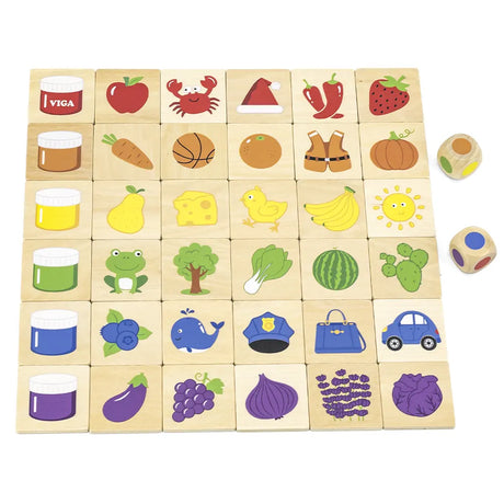 Viga Toys Ensemble de Puzzle d'Apprentissage Couleurs 3A+