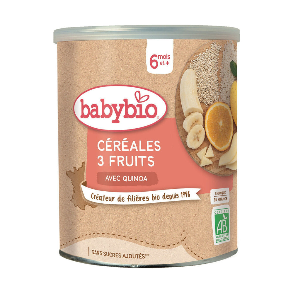 Babybio Céréales 3 Fruits avec Quinoa 220g