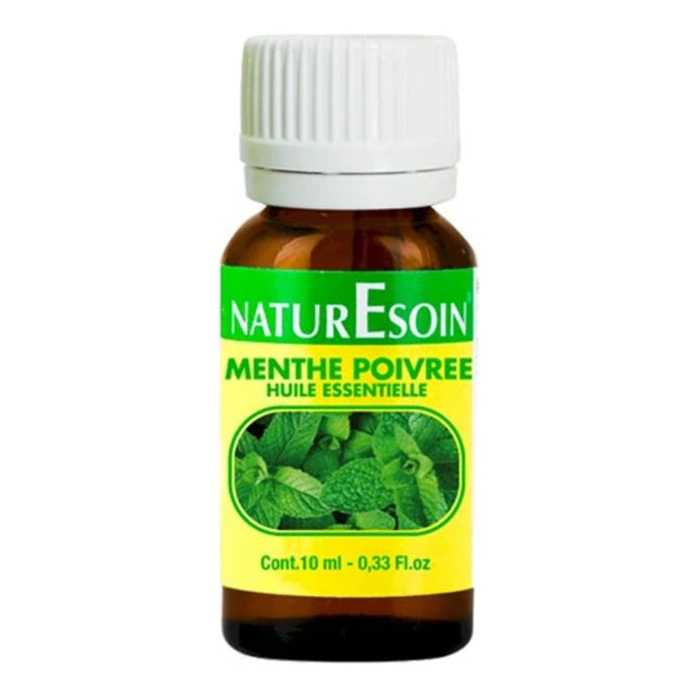 NaturEsoin Huile Essentielle de Menthe Poivrée – 10 ml – flacon/emballage