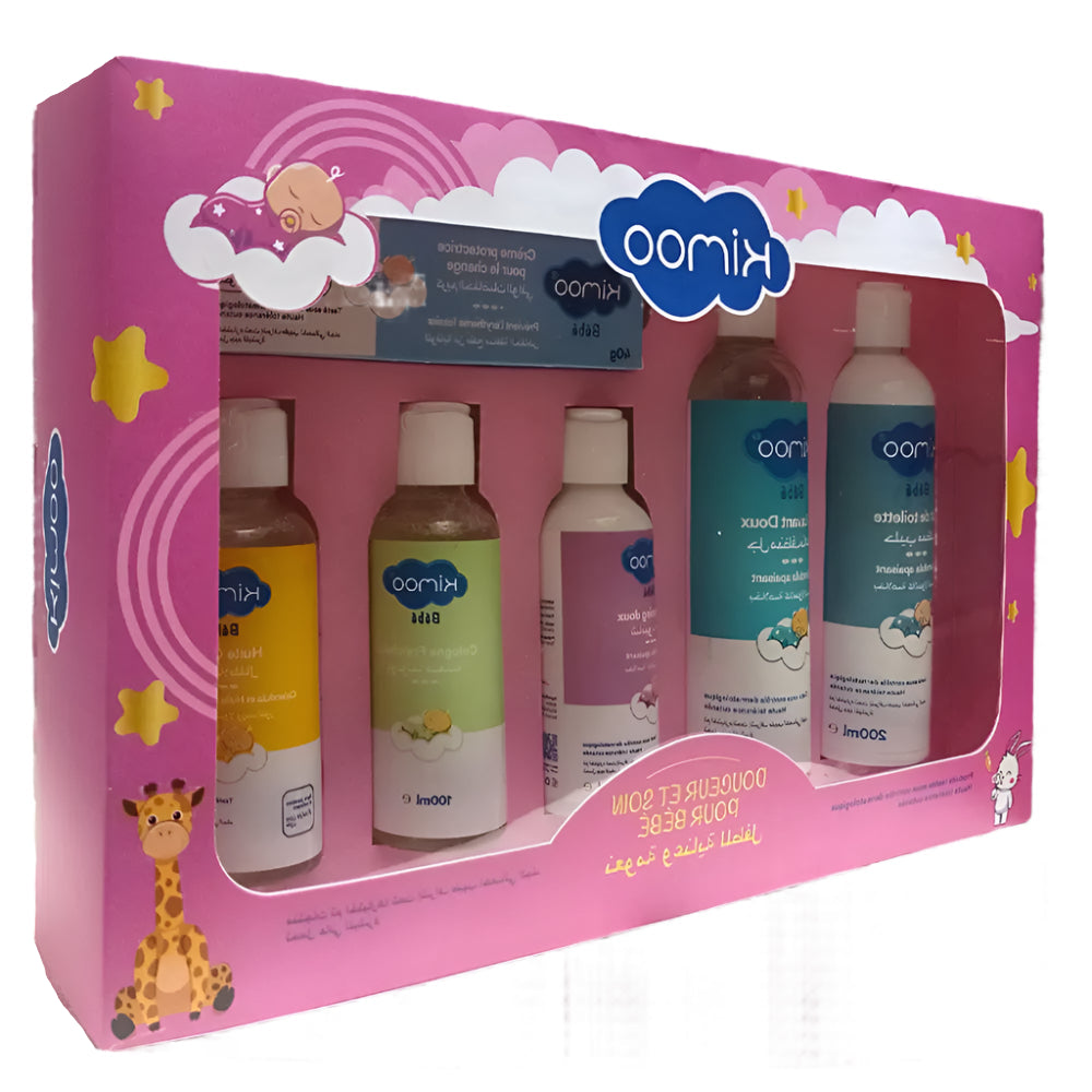 Kimoo Set de nacimiento Cuidado completo para bebé - Rosa