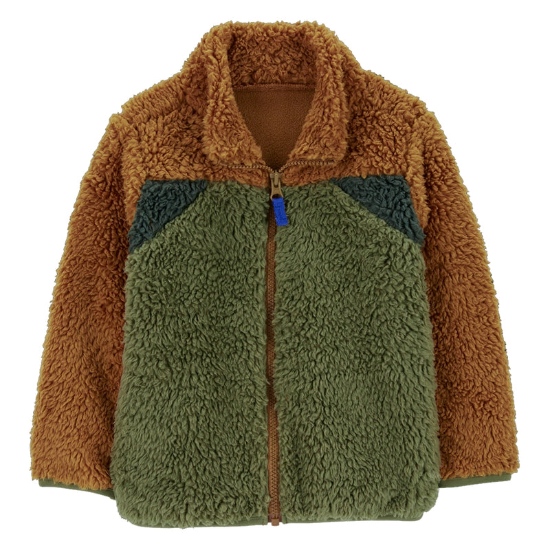 Veste Zippée en Polaire Sherpa Bébé Carter's - Brun & Vert