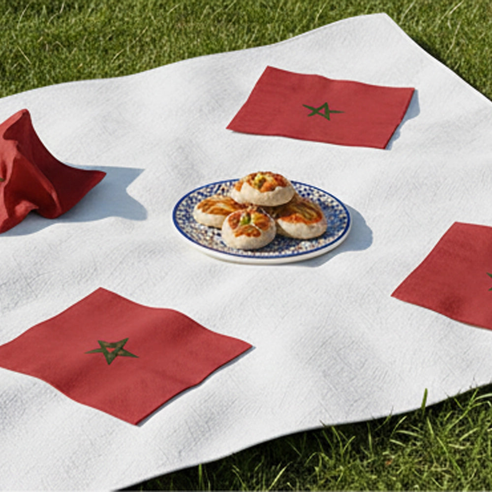 Pack of 20 Napkins – Morocco Flag