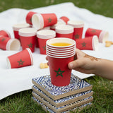 Lote de 10 Vasos – Bandera de Marruecos