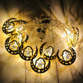 Guirlande Lumineuse LED avec Boîtier à Piles 165cm - Étoile & Lune