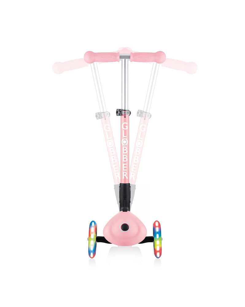 Trottinette Globber 3 Roues 4 En 1 Primo Lumineuse Fantasy 3ans+ - Rose Pastel