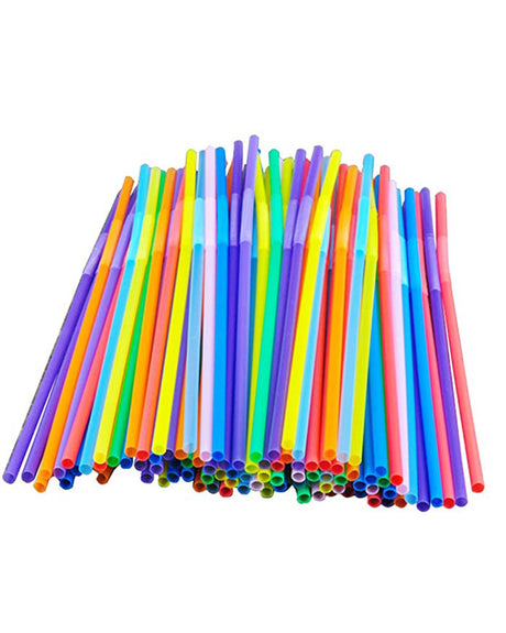 Pailles En Plastique jetable - Multicolore