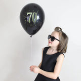 Set de 8 Globos de Látex Impresos con el Número 70 – 30cm