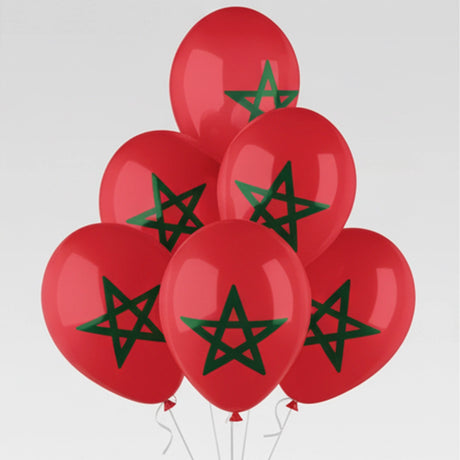Lote de 10 Globos – Bandera de Marruecos
