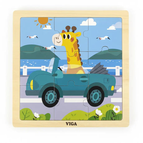 Viga Toys Puzzle 9 Pièces 18M+ - Voiture