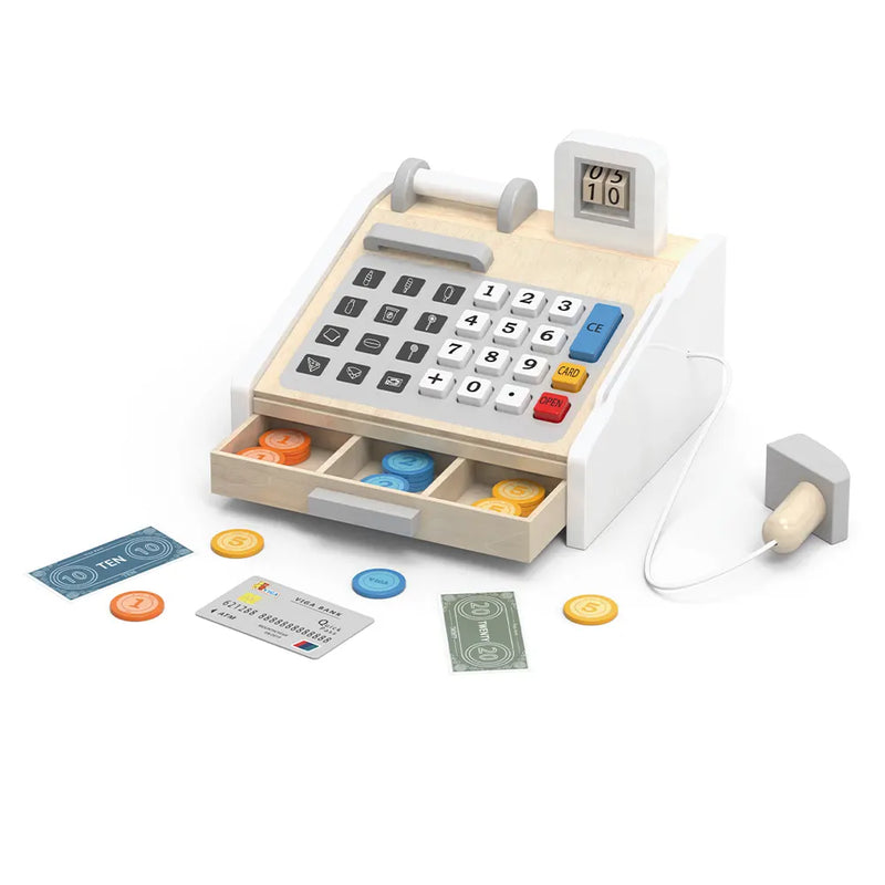 Viga Toys Caja Registradora Gris y Blanca 3A+
