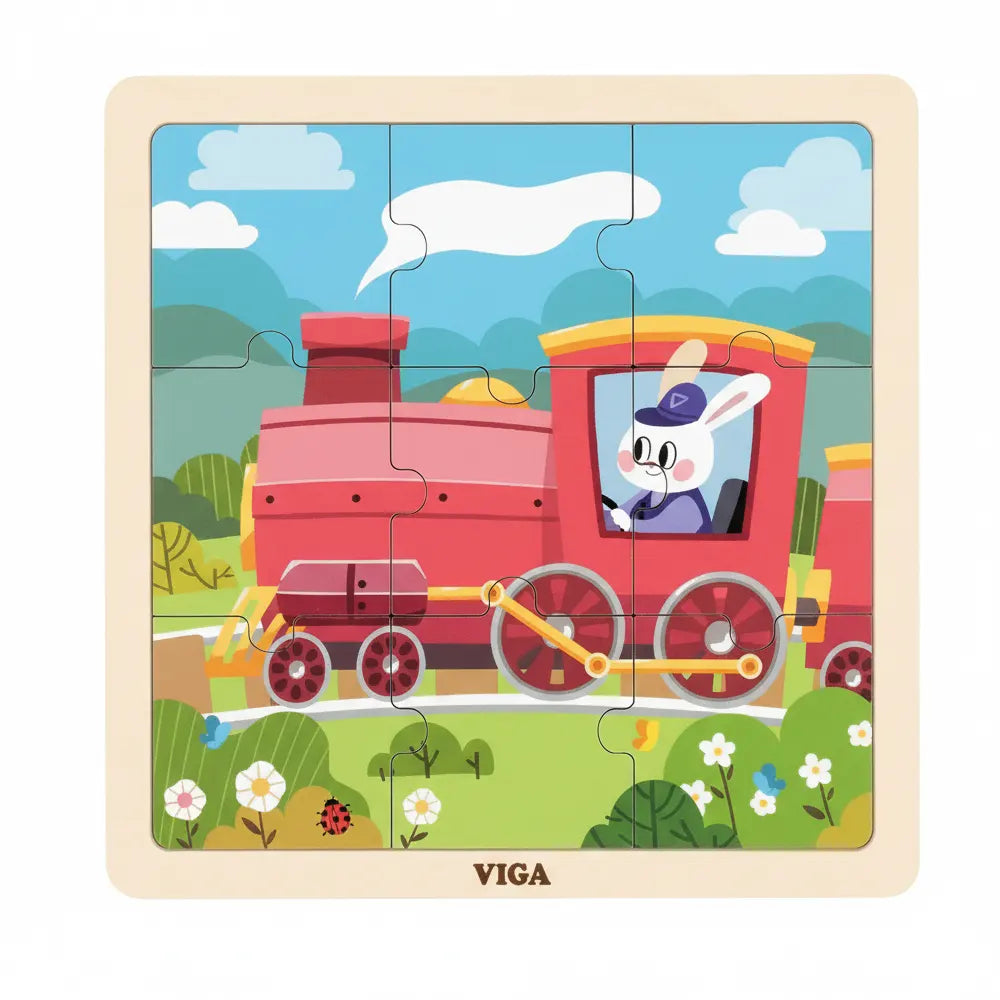 Viga Toys Rompecabezas de 9 Piezas Tren – 18M+