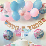 Gender Reveal Decoration Kit for Boys or Girls - Pink & Blue