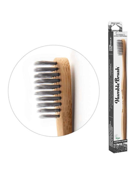 The Humble Co Brosse à Dents Charbon Adulte Noir Douce