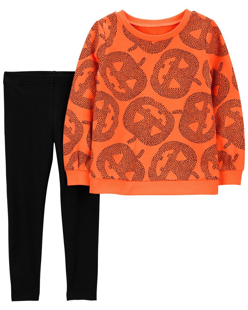 Ensemble 2 Pièces Haut Et Legging D'Halloween Bébé Carter's - Orange & Noir