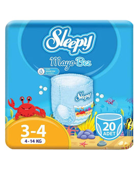 Offre Sleepy: Natural Couches de piscine Taille 3/4 - (4-14kg) 20 Unités