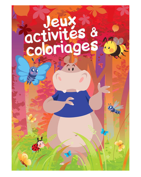 Cuberdon Jeux activités & coloriages - Hippopotame