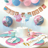 Gender Reveal Decoration Kit for Boys or Girls - Pink & Blue