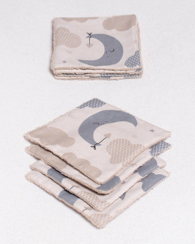 Bambidou Pack de 8 Lingettes - Lune & Nuage