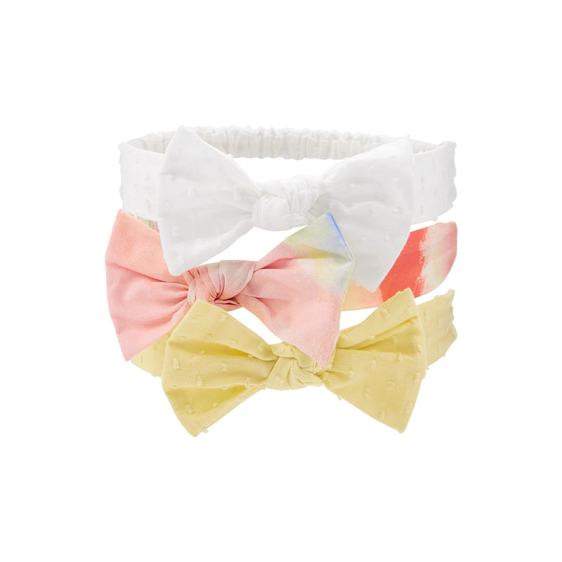 Set of 3 Knotted Headbands Carter's - White & Pink & Yellow
