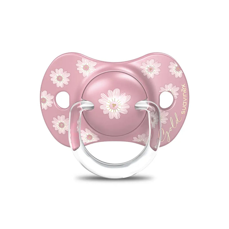 Suavinex Premium Silicone Pacifier SX Pro Pink & Flowers -18M+