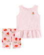 Ensemble 2 Pièces Rayé Pastèque & Short Bébé Carter's - Rose