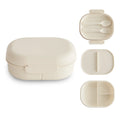 Mushie Lunch Box with Fork and Spoon - Ivory