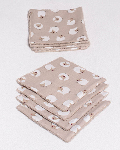 Bambidou Pack de 8 Lingettes - Mouton Beige
