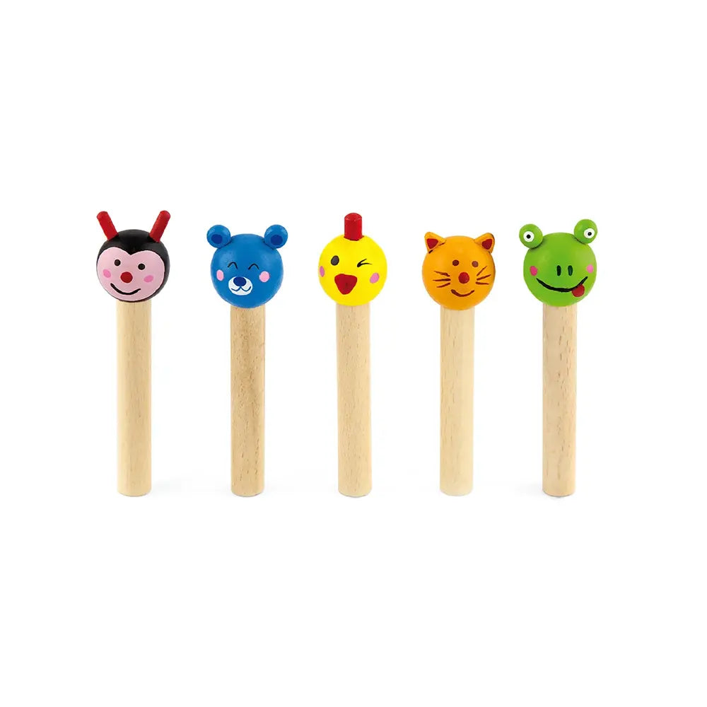 Viga Toys Jeu d’Anneaux Animaux en Bois – 3A+