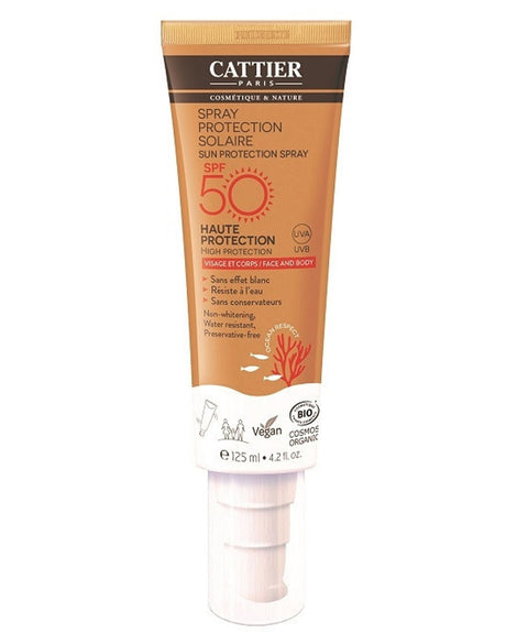 Cattier Spray Protection Solaire Spf 50 - 125ml