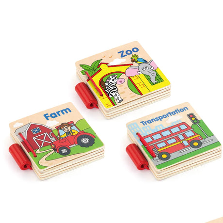 Viga Toys Mes 3 Premiers Livres en Bois – 12M+