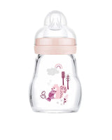 MAM Glass Baby Bottle 170ml - Pink