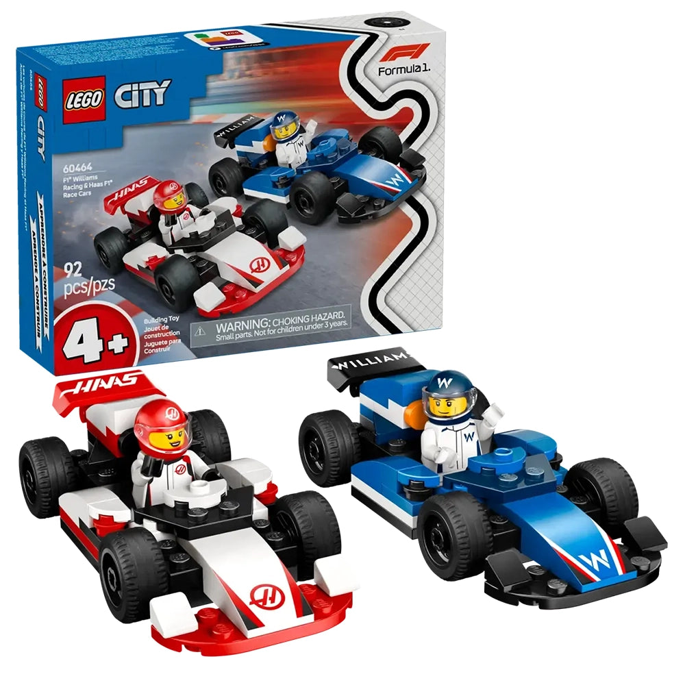 Lego 2 F1 Vehicles Williams Haas F One 4Y+