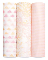 Lot de 3 Maxi-Langes en mousseline de soie Aden+Anais - Metallic Primrose