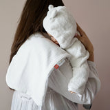 Bambidou Serviette de Rot Bavoir d'épaule - Blanc