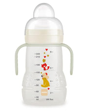 Biberon et tasse MAM Trainer 220ml - Blanc