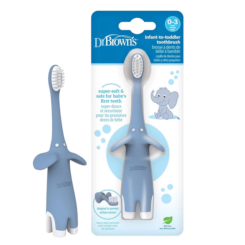 Cepillo de dientes Dr. Brown's 0-3A - Azul elefante