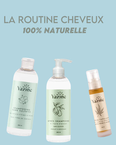 Yazine Routine Cheveux au Naturel (Shampoing + Après Shampoing + Sérum Capillaire)