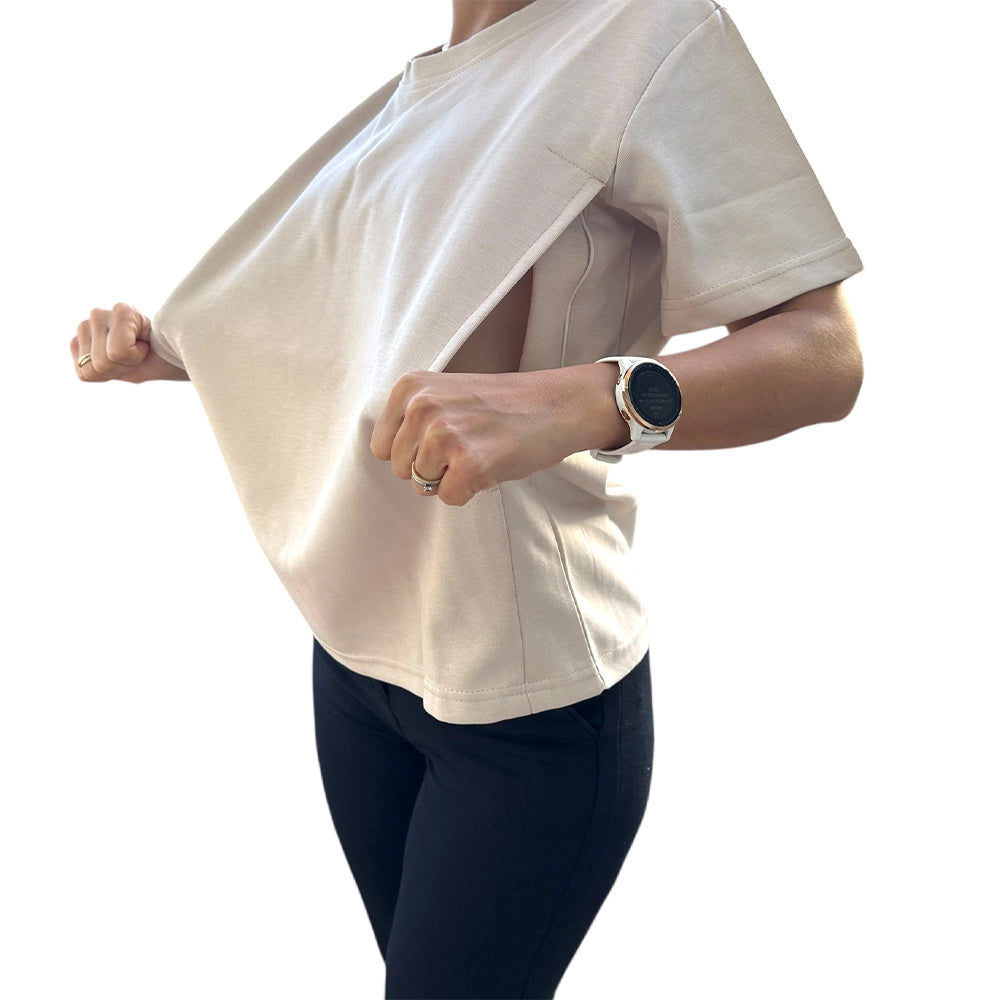 Bambidou T-shirt d'Allaitement - Beige