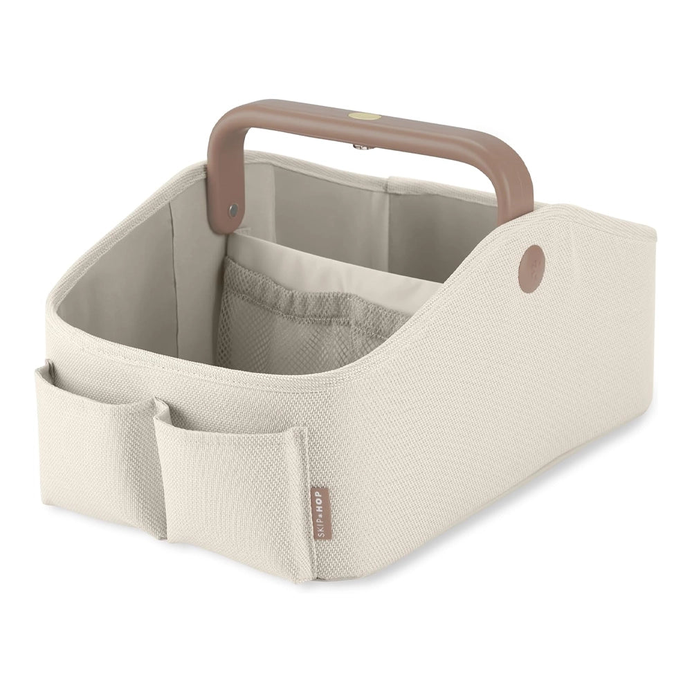 Panier à Couches Bébé En Feutre 38x25x18 Cm – Organisateur Avec Séparateurs Amovibles Et Poignée – Idéal Cadeau Naissance