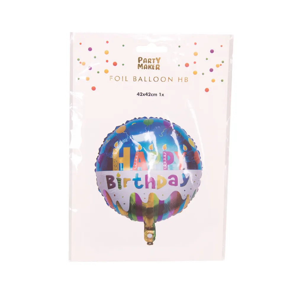 Happy Birthday Round Foil Balloon – 42cm