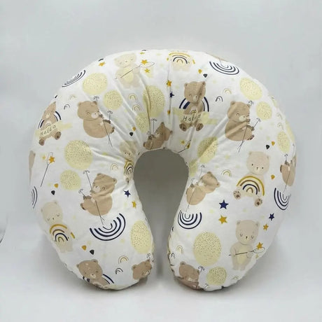 BébéYo Cojín de Lactancia Ositos - Marrón y Beige
